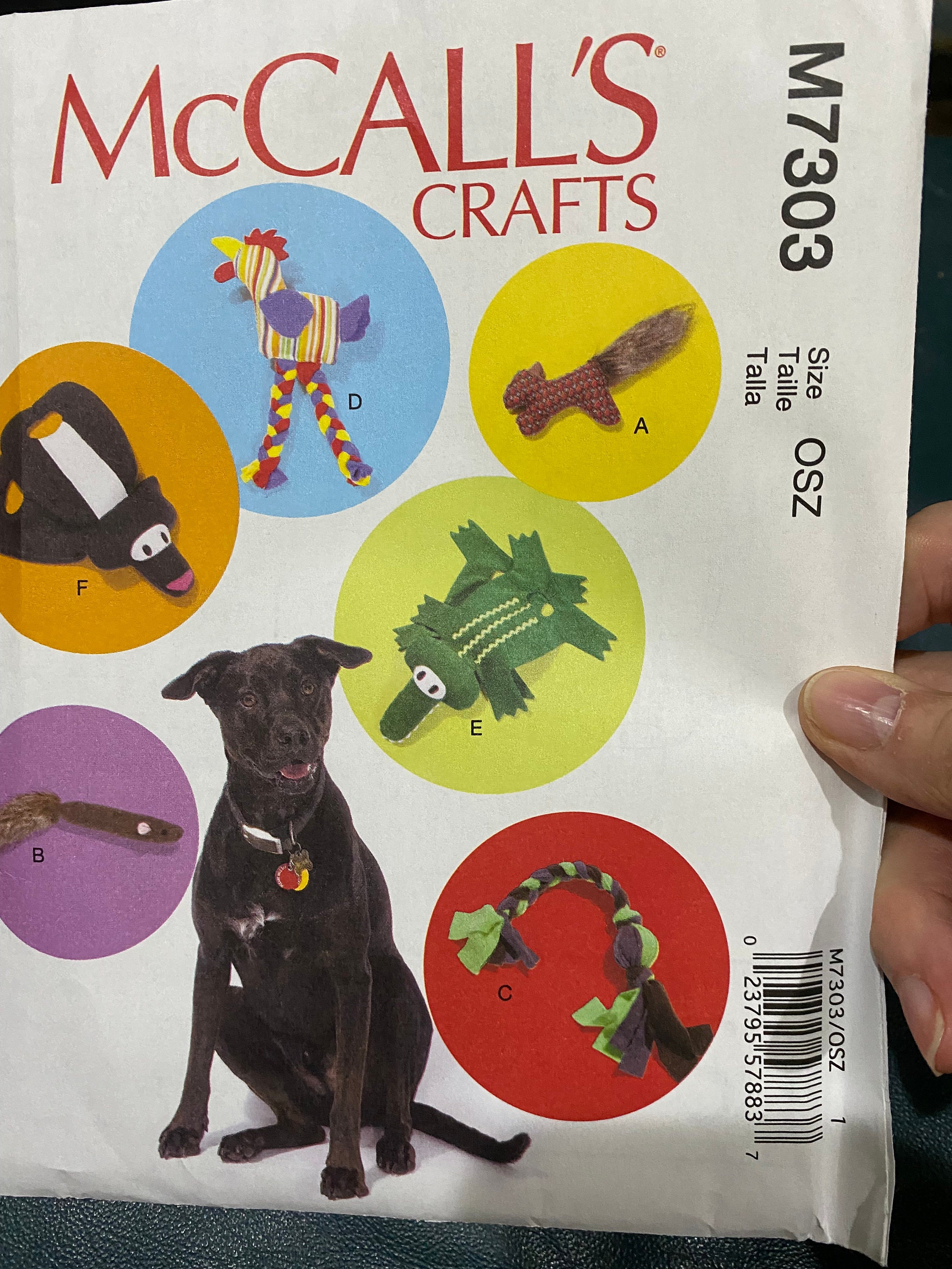 Dog Toys / Pet Accessories -McCalls 7303 Sewing Pattern  UNCUT 2015