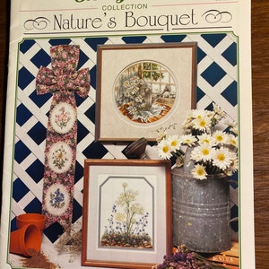 Nature's Bouquet - Stoney Creek Book 142 - Getelde draadborduurpatronen - - 1995 - Wilde bloemen