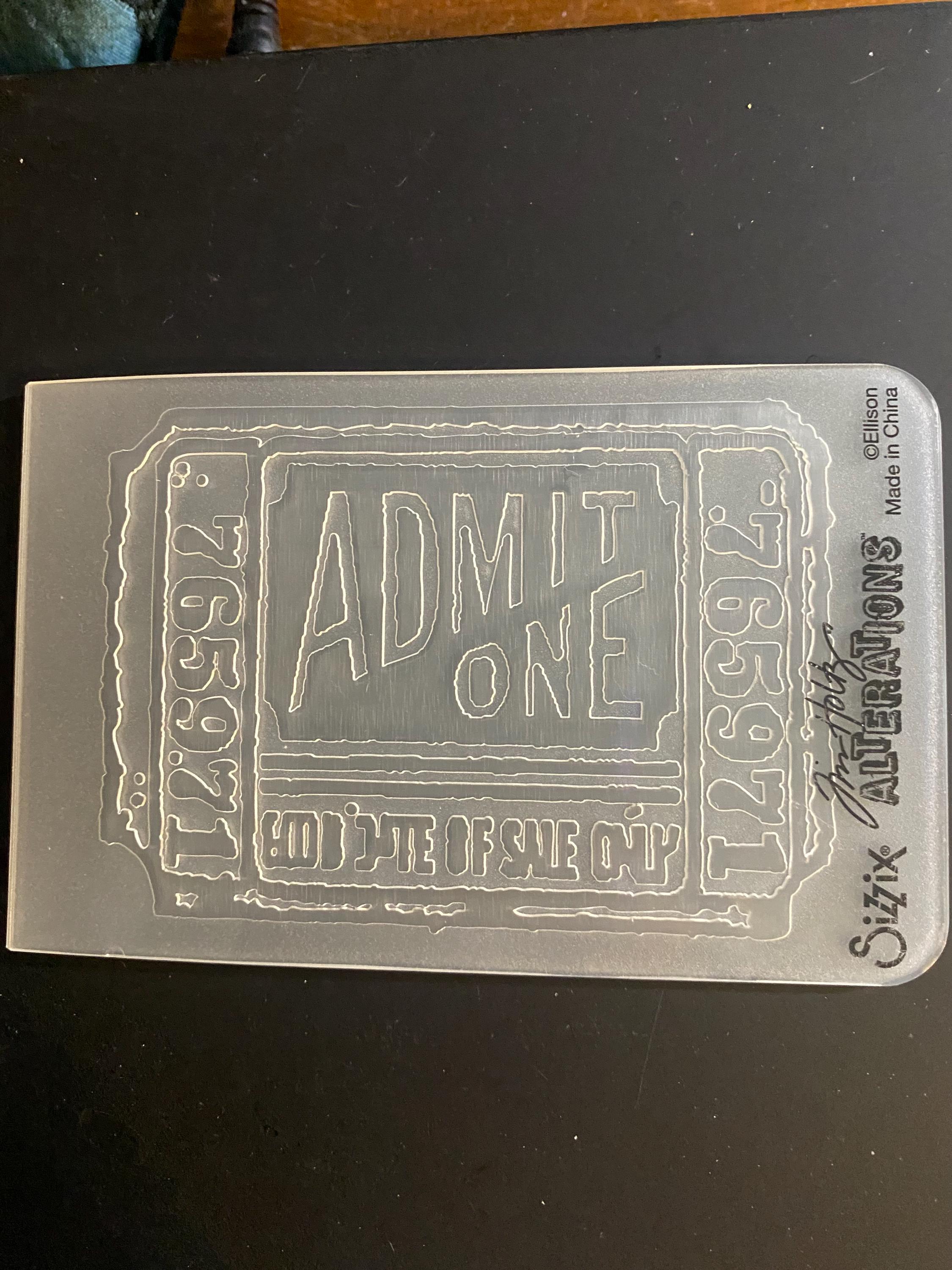 Sizzix Jim Holtz Alterations Pick: Bingo Card, Admit One Ticket or