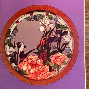 Elaborate Floral Designs Stained Glass Pattern Book - Michell Rein - Cut Stained Glass Designs for Workable Projects -