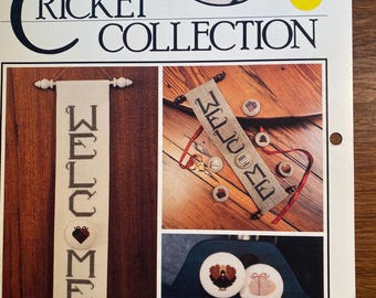 Gráfico de punto de cruz con hilo contado A Welcome For All Seasons Cricket Collection No. 35 - Vicki Hastings - 1986 - Navidad, Acción de Gracias, etc.