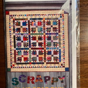 Scrappy Plaid Bear Paw Quilt Pattern -  Quilt Block -  Bitterroot Dye Goods - Bears Paw Designs - 50&quot; x 50&quot;