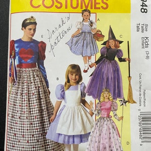 Storytime Magic Fun Costumes - Witch, Dorothy, Queen of Hearts, Fairy Princess Child McCalls 4948 Pattern Sizes 3 to 8 - 2005 - uncut