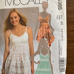 Top Misses Blouse / Shirt McCall’s #5385 Pattern - Taille adulte 6, 8, 10, 12, 14 - 2007 - Été - non coupé