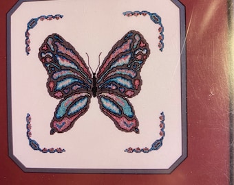 Butterfly Fantasy #1 - Grafico di ricamo a punto croce contato - Catharine Lawhon - Jazzbird Designs - 1997