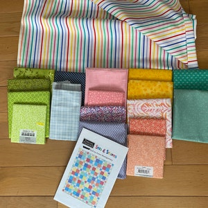 Quilt Block Top Kit Stix & Stones - Design by Karen Montgomery -   Ready to Sew - Quilting Supply  - 42&quot; by 52&quot; - Includes Fabric / Pattern