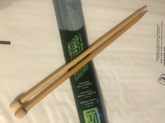 KNITTING NEEDLES Size 10 1/2 65mm Bamboo Premium Clover 9 Long 