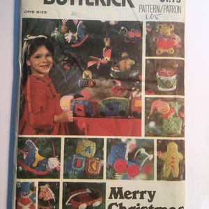 Merry Christmas Makers  Butterick 6342  Pattern for Ornaments and Toys (Vintage)
