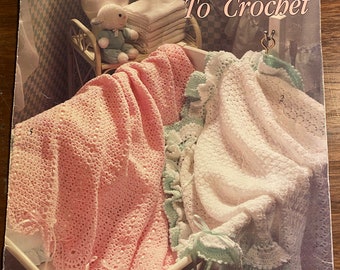 Rock A Bye Wraps to Crochet 5 Baby Afghans - Leisure Arts Leaflet 1422 - Terry Kimbrough - 1992