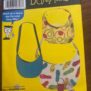 Enkelt väske-/handväskemönster Simplicity Sewing for Dummies 4178 (Oklippt) - Väska, Handväska, Telefonfodral