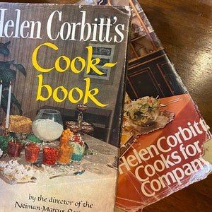 Helen Corbitt Cook Books  - Choose: Cooks for Company or Basic Cookbook - Tested Recipes and Guide  - Bread Cookies Cakes Desserts etc