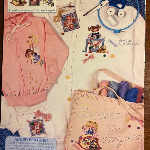 Sew Cute - Dimensions 80152 - Darcie Hunter - no sew appliqué - clothing, quilts, pillows etc - quick, easy embellishment - Fabric