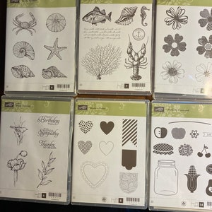 Blocs de tampons en caoutchouc Stampin UP - Choisissez le modèle - créations en papier, création d'impressions, fabrication de cartes, idéal pour les enfants -