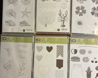 Stampin UP Rubber Stamp Blocks - Choose Design -  paper crafting, print making, card making, great for kids -