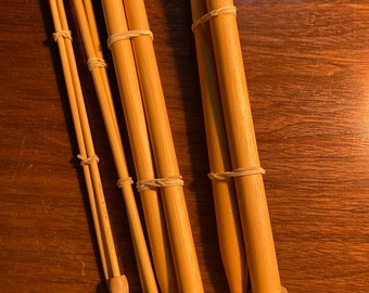 Druty do robienia na drutach Pick: Rozmiar 17, 19, 9 lub 6 Drewno - Koniczyna - 8,5" do 9" długości - Pojedynczy punkt