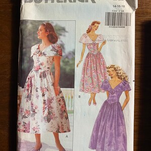 Misses / Dames Jurk Butterick 5322 Patroon Maat 14 tot 18 - (uncut) - 1991 - Bruidsmeisje / Zomerfeest / Bruiloft