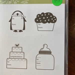 Roter Stempelgummi Stempelblock Set - Neu / Wenig Gebraucht - Papierbasteln, Drucken, Karten machen