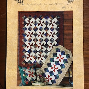 Meet Me At The Corner - Stars - Whirly  Quilt Pattern -  Quilt Block -  Easy quilt designs / instructions / directions - Simple Pleasures