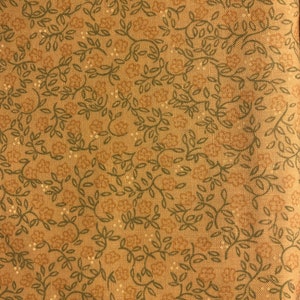 Dusty Rose Flowery (Flower Pink) Muted Pink Background with Outline Flowers Green Vines -  36&quot; x 44&quot; wide
