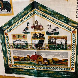 Jacob&#39;s Farm Tea Cozy & Untersetzer Stoff PANEL - Fertig zum Nähen, stoff genießen (Kissen, Applikation, Quilt) - Hahnen