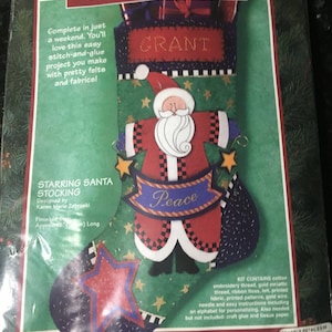 Sunset Starring Santa Stocking Felt Kit - Christmas stocking - New Ready to Make Christmas Stocking Kit