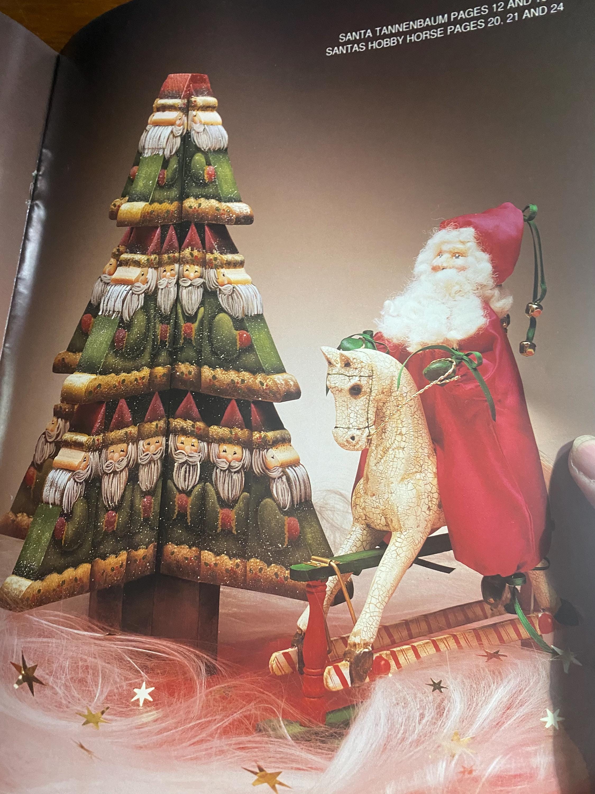 サンタとツリー　絵画 サンタの表情 - クリスマス - ジャネット・リーゲル - 絵画技法 - 1991