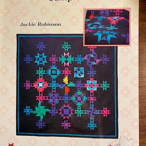 3 Dimensional Patchwork Sampler -  Jackie Robinson - Pieced Quilt Techniques Patterns Templates Designs - 1998 - Stars