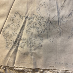Vintage Linen Pillow Cases to Embroider - Flowers -  1 - 19&quot; x 30&quot; - Frederick Herrschner Co. Choose from No. 1591 - 1115 or 1117