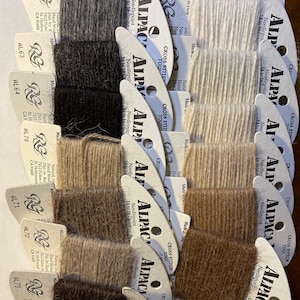 Alpaca 18 - Specialty Needlework Floss - Needlepoint, Cross Stitch Choose: Color Browns, Greys -  Rainbow Gallery - 12 Yards