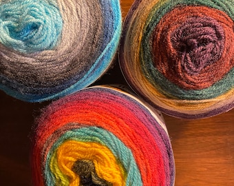 Mandala Lion Brand, tons de couleur au choix : fil acrylique, échevette, crochet - 5,3 oz, 590 yards - neuf - fabriqué en Turquie