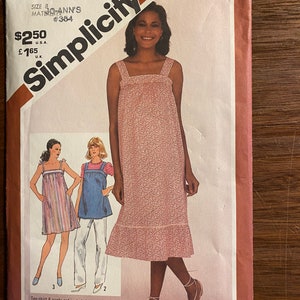 Misses / Damsommarklänning Simplicity 5389 Mönster (oklippt) Enkel Simple Sew storlek 8 - 1981