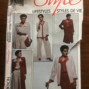 SKIRT / JACKET / PANTS (trousers) Misses Style Sewing Pattern #4917 - - Women&#39;s / Ladies sizes - 8, 10, 12 (Uncut)