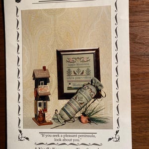 Michigan Tiny Sampler / Needle Keeper -  Counted Cross Stitch Chart - Mary Louise - 2000 - States, United States, - Great Lakes Region