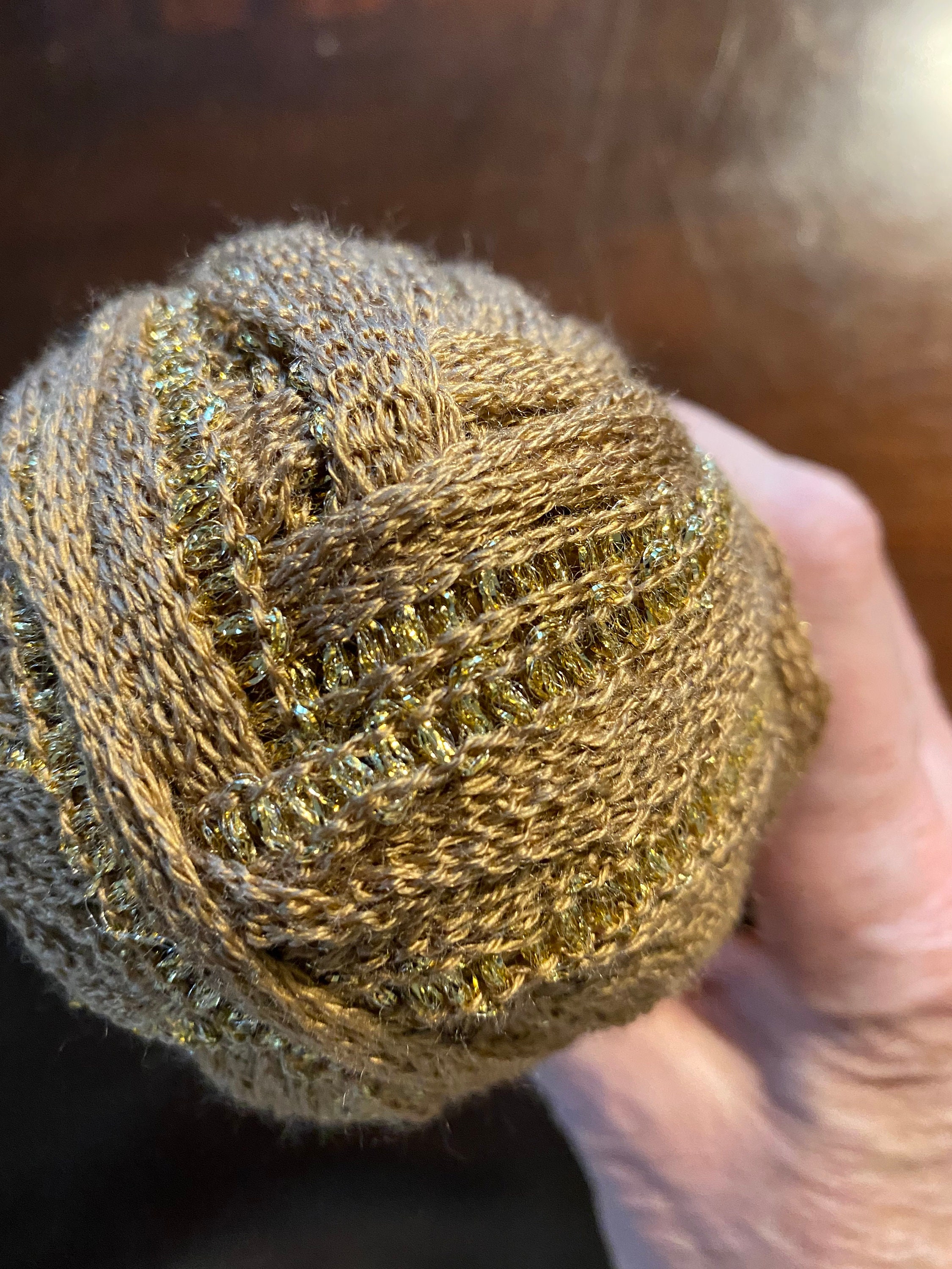 Jaeger Winter Ribbon 70% Wool Balls Yarn - 50g Brown Bronze 4