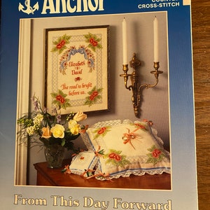 この日から - 結婚結婚サンプル - スーザン・ベイツ・アンカー 1989 - No 17905 カウントスレッドクロスステッチチャート - ブライダルデー