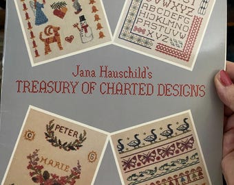 Trésor de créations personnalisées pour alphabets de broderie et de point de croix - Jana Hauschild - 1983 - motifs diagrammes - fleur de Noël - Douvres