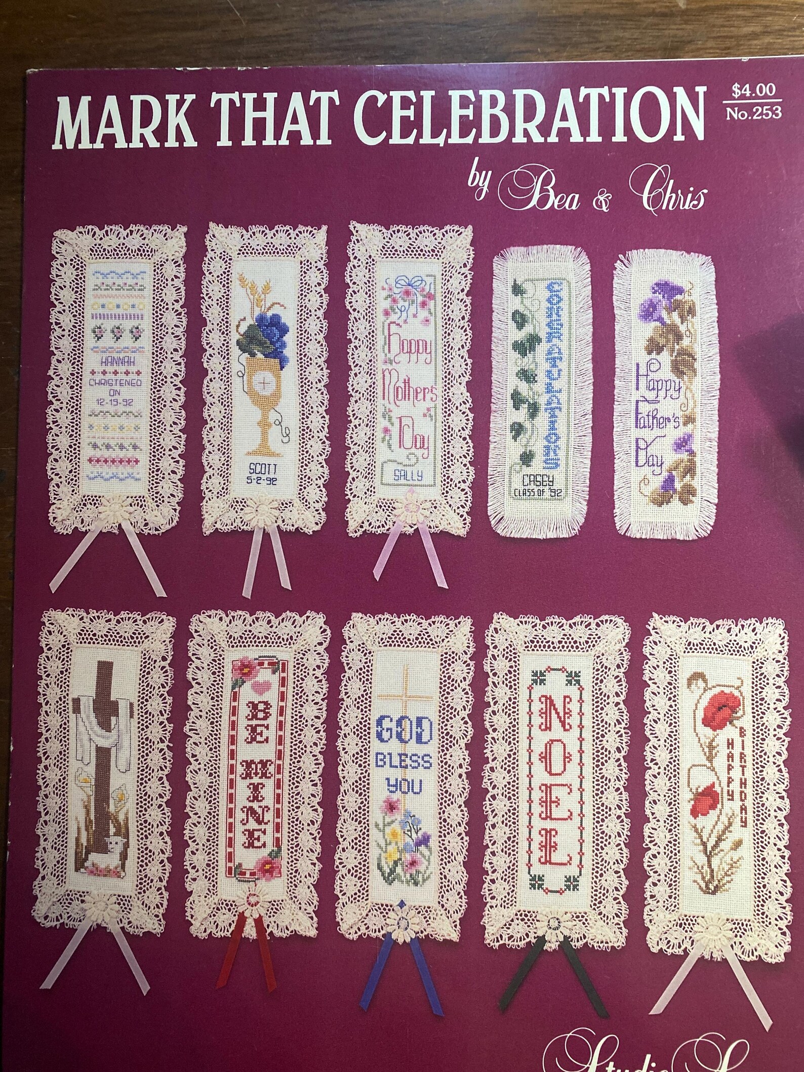 Inspirational Bookmarks Cross Stitch Chart - Bea & Chris 1990/92 Pick ...