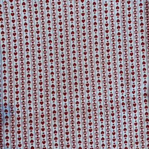 Simple Red Little Hearts in a chain on White Background  - Valentine - 35" x 44"  Plus some - Cranston Print Works fabric