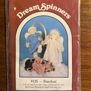 Poupées/modèle Stardust en tissu par Dream Spinners - Ange de 22&quot; - N° 125 - 1986 - non découpées