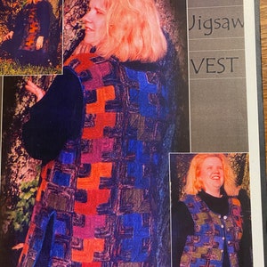 Jigsaw Vest Koigu - Knitting Patterns / Instructions - 2001 - Maie Landra - Koigu Wool Designs