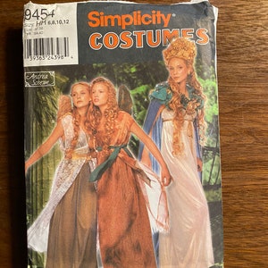 Dress Up Halloween Costumes Adult Simplicity 9454 Pattern Size 6 to 12   -  Fairy Tale / Princess
