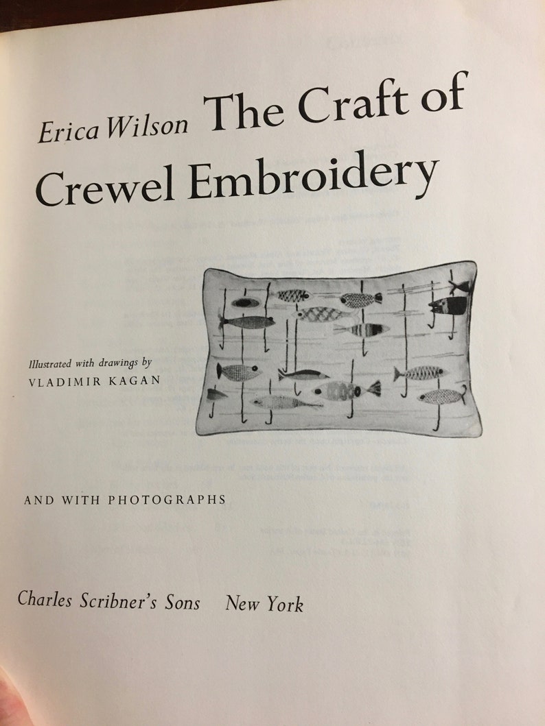 Crewel Embroidery Erica Wilson 1971 Stitches / Stitching Etsy
