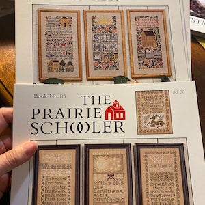 Season Samplers Choose: Summer or Winter - Prairie Schooler - Counted Thread Cross Stitch Pattern  - Wall Hanging, Pillow etc - 1999/2000