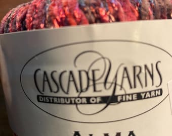 Muted Tiefrosa mit Schimmer Alma Kaskadengarne 54% Baumwolle 46 Viskose Häkelgarn - 50 g 81 m - Neu - Made in Italy