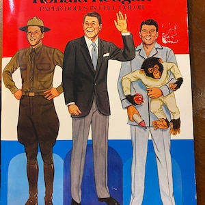 Ronald Reagan -  Movie Star / President Paper Dolls - movie  Costumes  1984 - Dover Publications - Tom Tierney