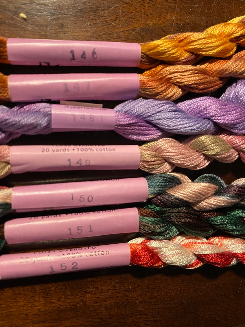 Tonal Thread Overdyed Specialty Embroidery Thread Floss - Needlepoint, Cross Stitch ...