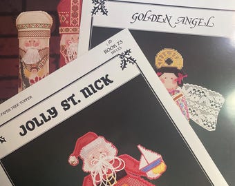 Anjo de Natal e Reis Magos - Gráfico de Ponto Cruz - Astor Place - Desenho em Papel Perfurado para Bordado com Linha Contada