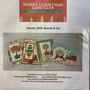 Paper Crafting Scrapbooking Feliz Navidad 3 Xmas Card Making Kit DIY Beauty & Joy Foliage Debbie's Design - Kit Parcial