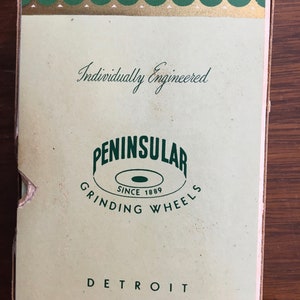 Peninsular Grinding Wheels Detroit - Russell Arden Playing Cards - Deck in Box - Green - with company logo