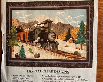 Boxcar But - Old Fashioned Steam Train Applique  Pattern - Crystal Clear Designs CCD 108 - 1998 - Wallhanging, Onto Shirts etc